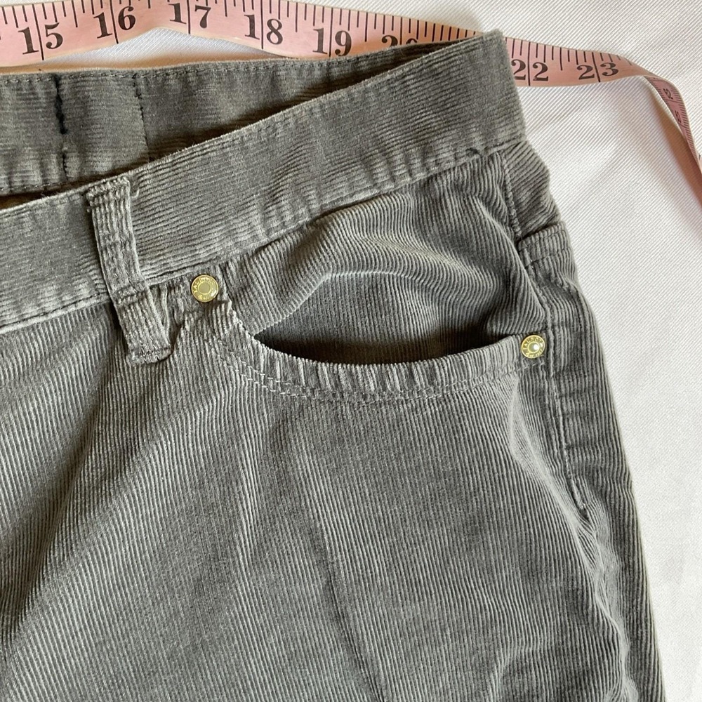 Talbots Gray‎ Fine Wale Corduroy Pants Women's Size 22 Vintage 90s Y2K - Picture 5 of 10